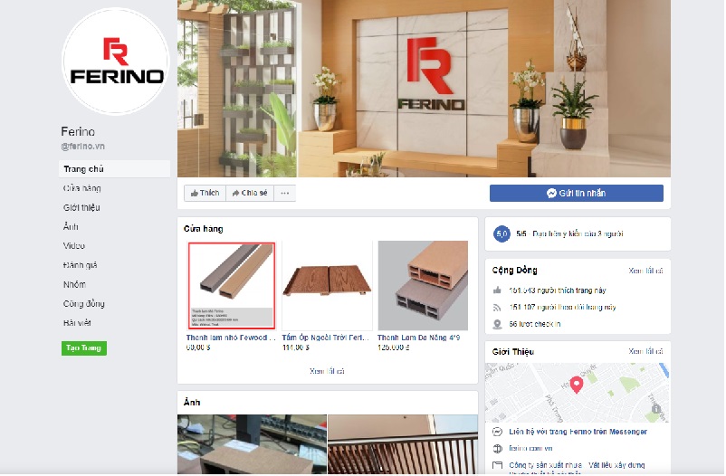 liên hệ với ferino qua facebook