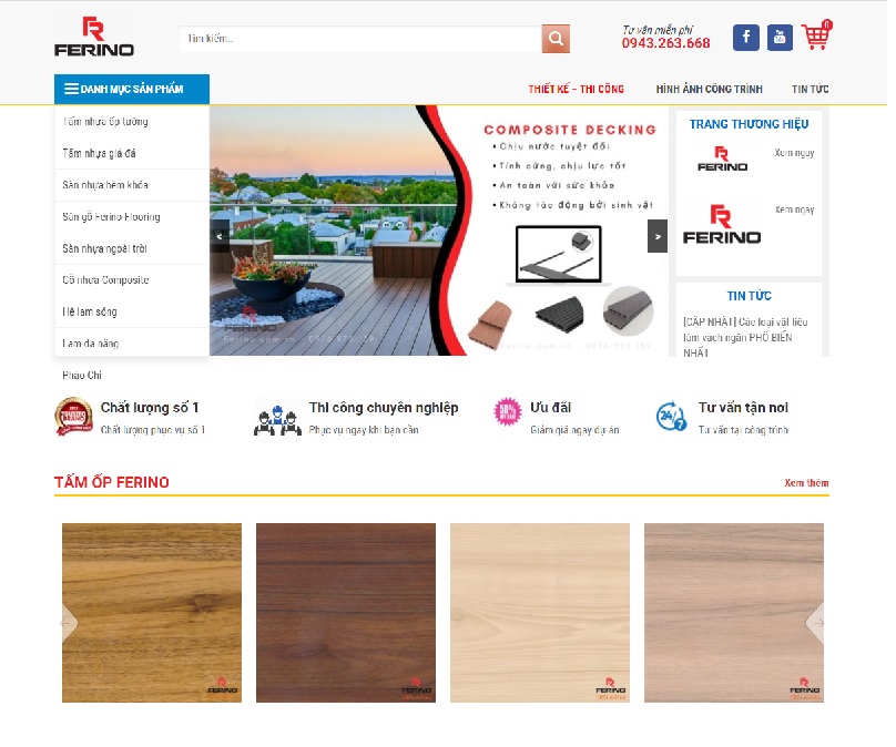 trang chủ của ferino