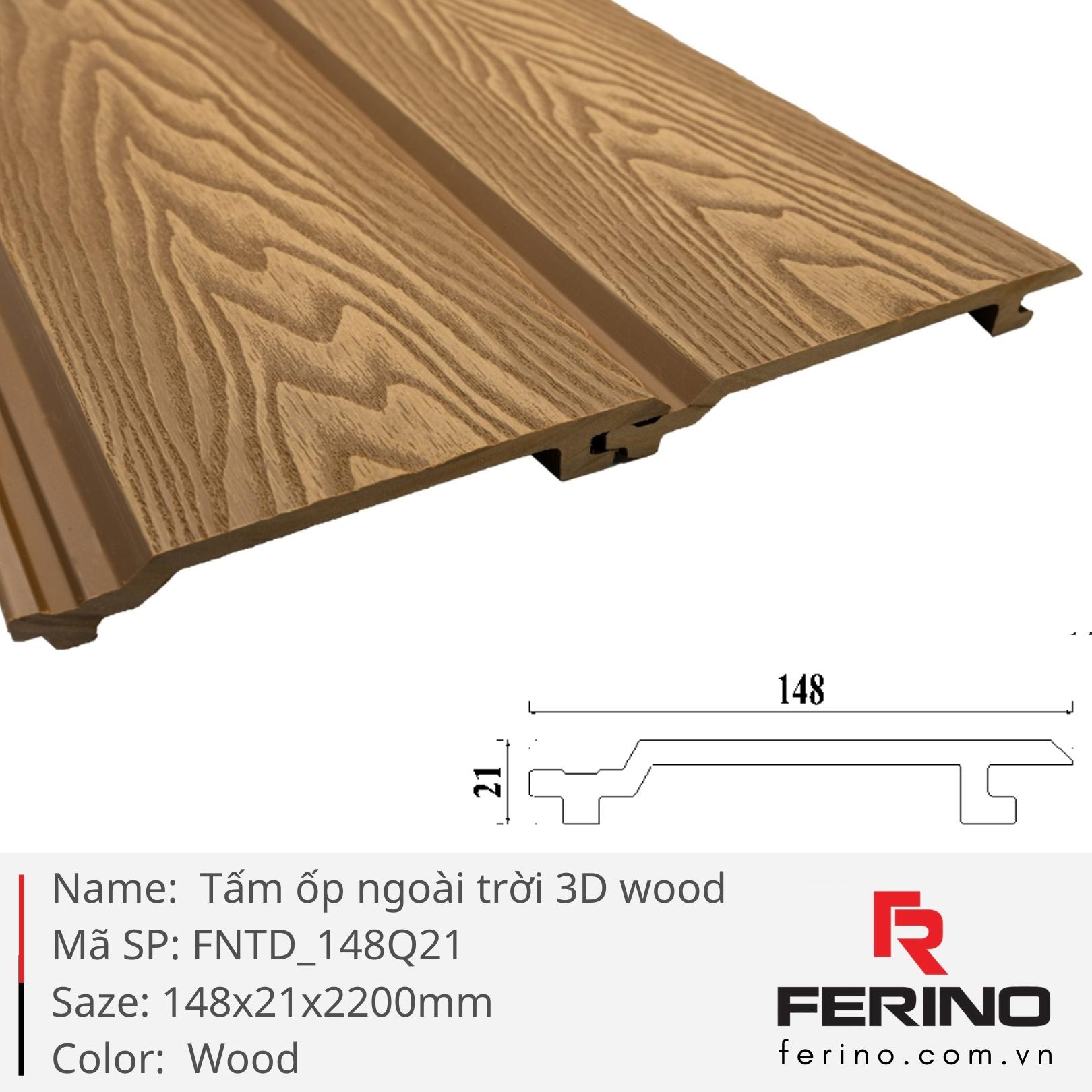 Tấm ốp ngoài trời 3D wood