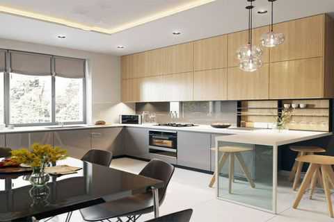 PVC vân gỗ trang trí phòng bếp