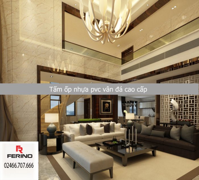 mẫu nhựa ốp tường phòng khách