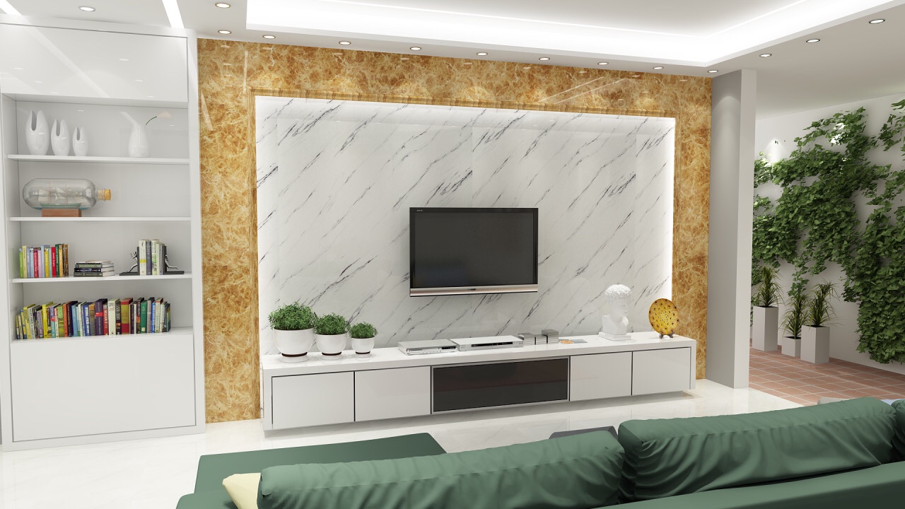 mẫu nhựa ốp tường phòng khách