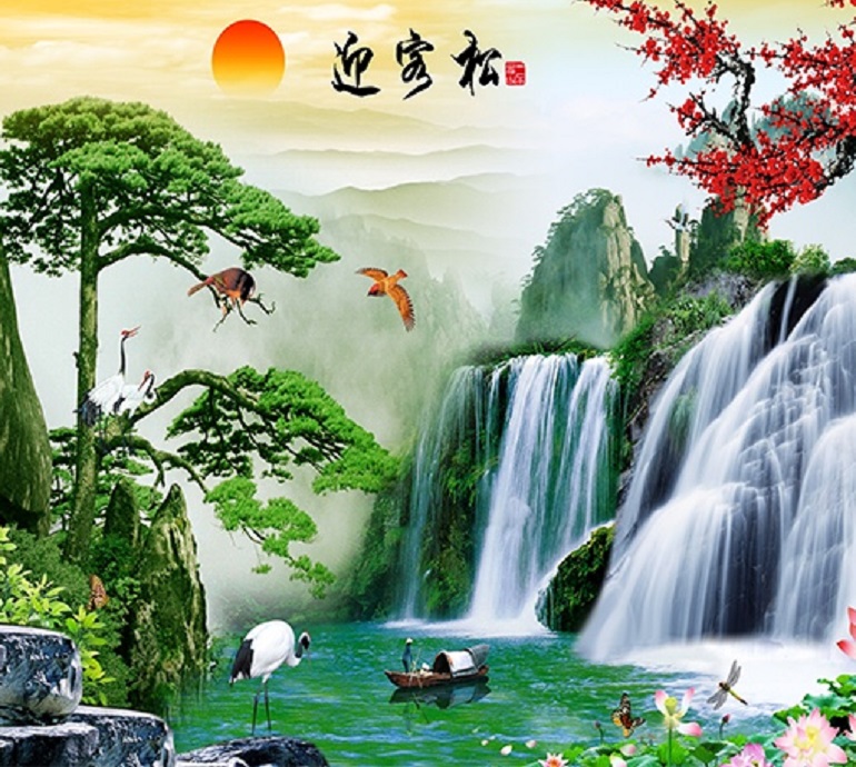 tranh 3D PVC ốp tường