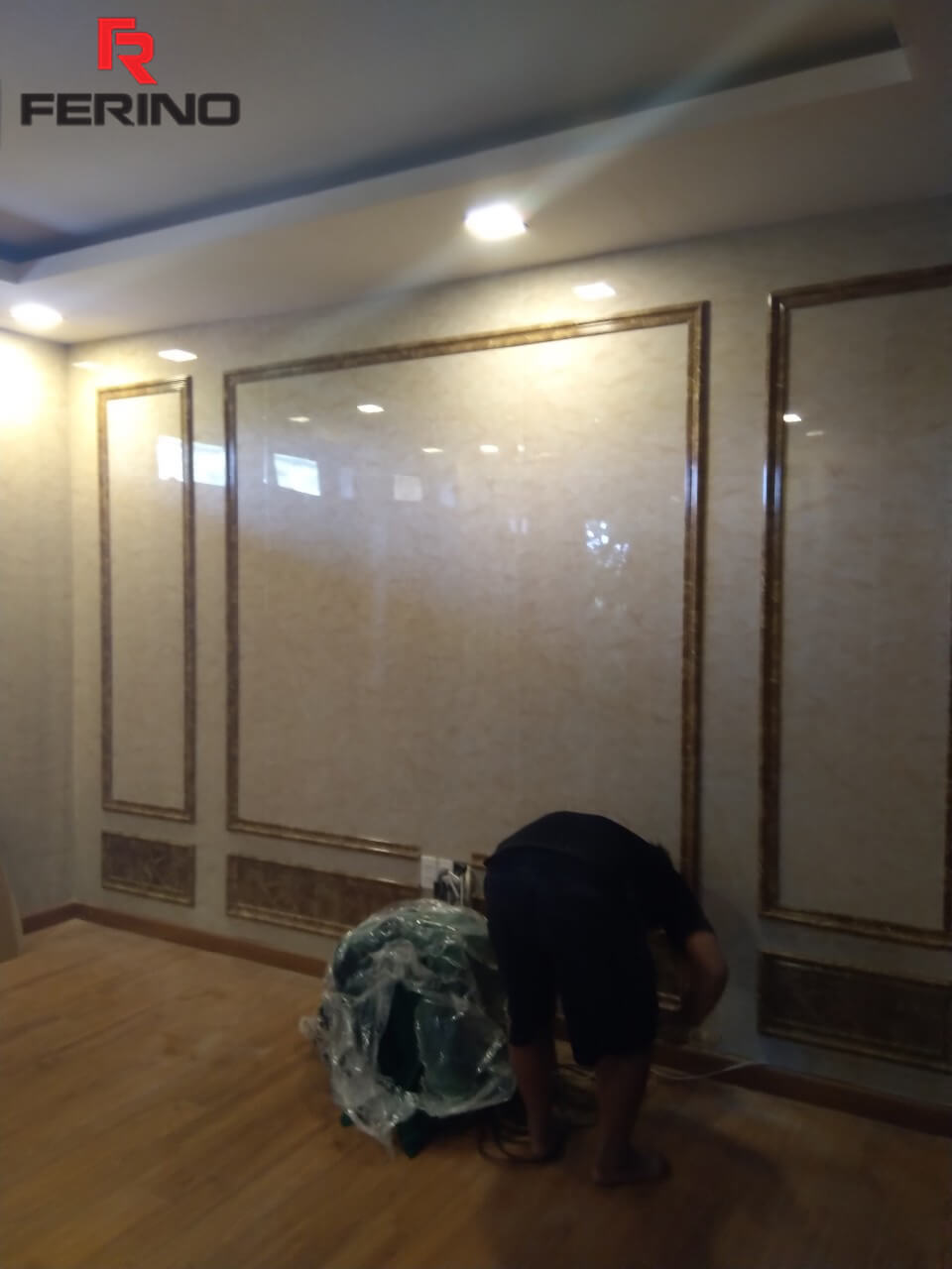 Công trình thi công tấm nhựa giả đá tại nhà bác Lợi Cầu Giấy, Hà Nội