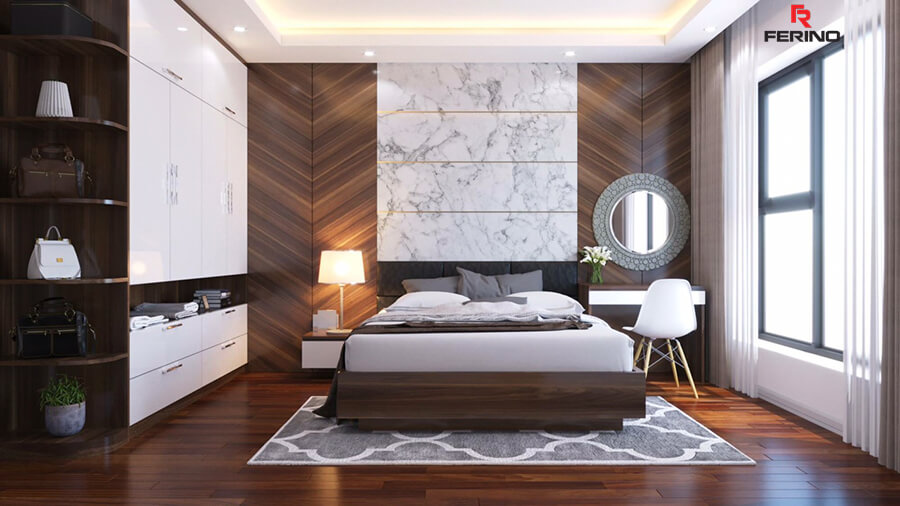 Thi công tấm ốp giả đá tại nhà chị Hoài Đống Đa, Nà Nội