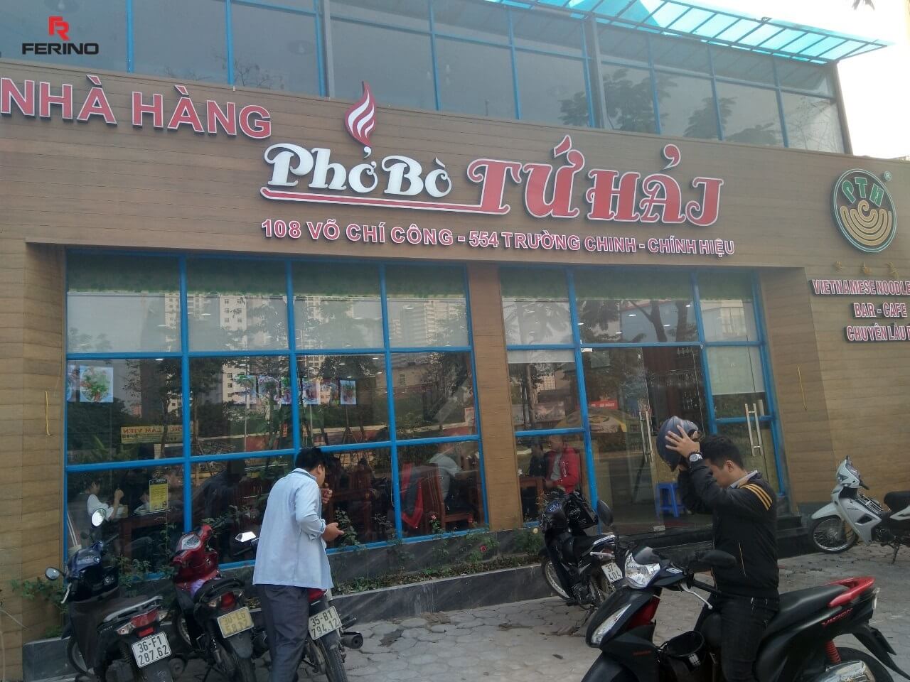 Hoàn thiện công trình ốp tang trí tại Phở Bò Tứ Hải - Hà Nội