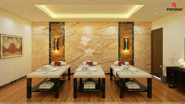 Hoàn thiện công trình tại ốp trang trí tại SPA ngõ 31 Hoàng Cầu