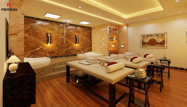 Hoàn thiện công trình tại ốp trang trí tại SPA ngõ 31 Hoàng Cầu