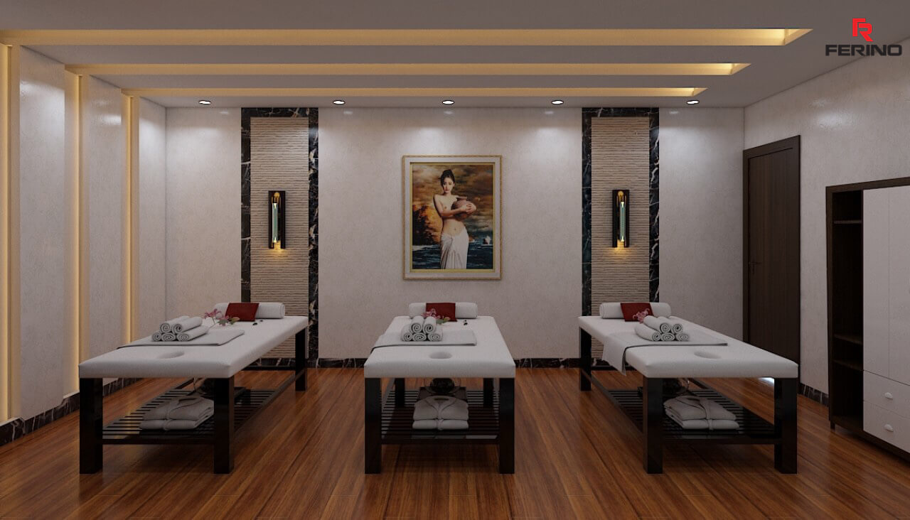 Hoàn thiện công trình tại ốp trang trí tại SPA ngõ 31 Hoàng Cầu