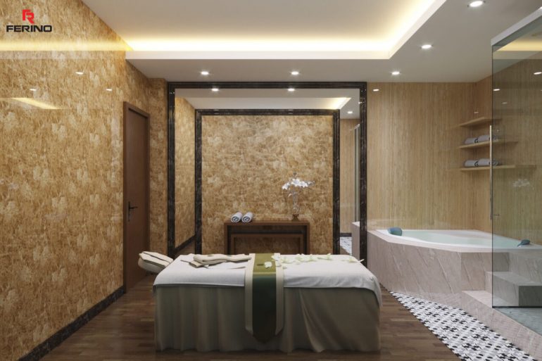 Hoàn thiện công trình tại ốp trang trí tại SPA ngõ 31 Hoàng Cầu