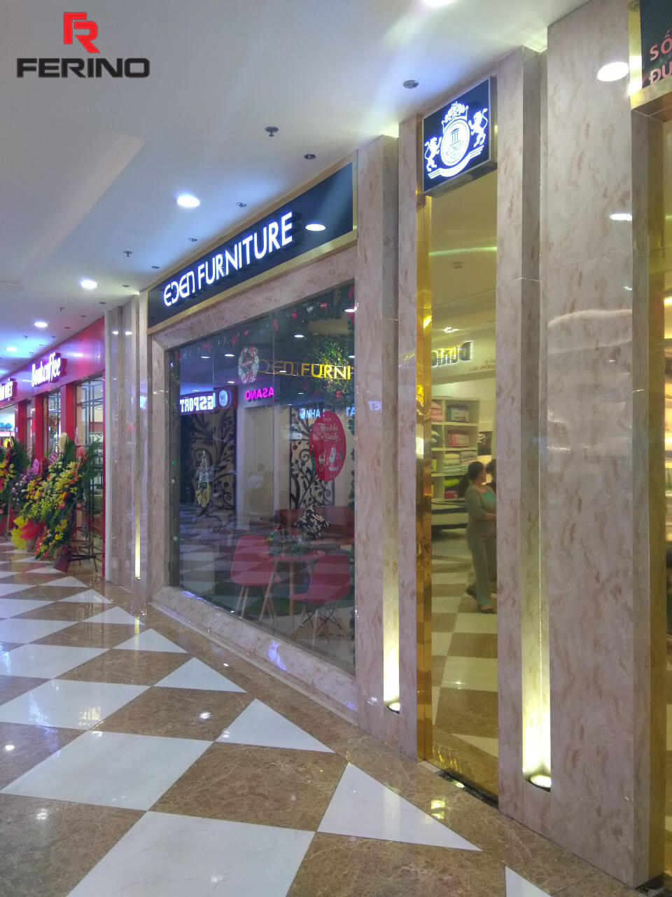 Thi công trang trí tấm ốp giả đá tại nội thất Eden