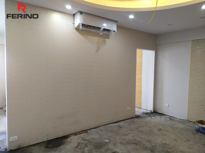 Thi công tấm PVC vân đá ốp tường tại Nguyễn Chánh Cầu Giấy Hà Nội