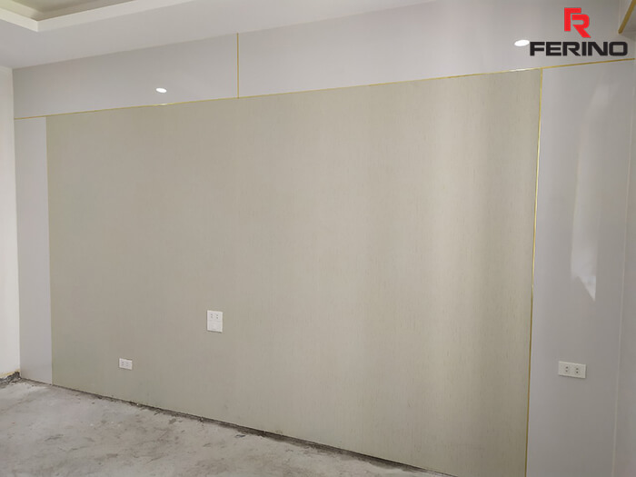 Thi công tấm PVC vân đá ốp tường tại Nguyễn Chánh Cầu Giấy Hà Nội