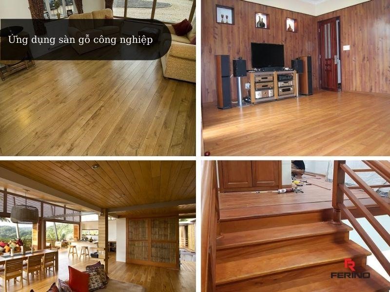 ứng dụng sàn gỗ công nghiệp