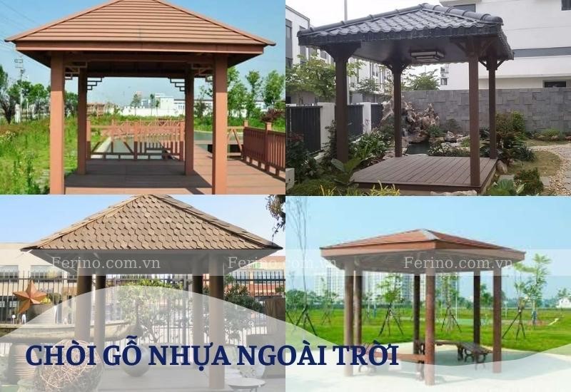 chòi gỗ nhựa ngoài trời