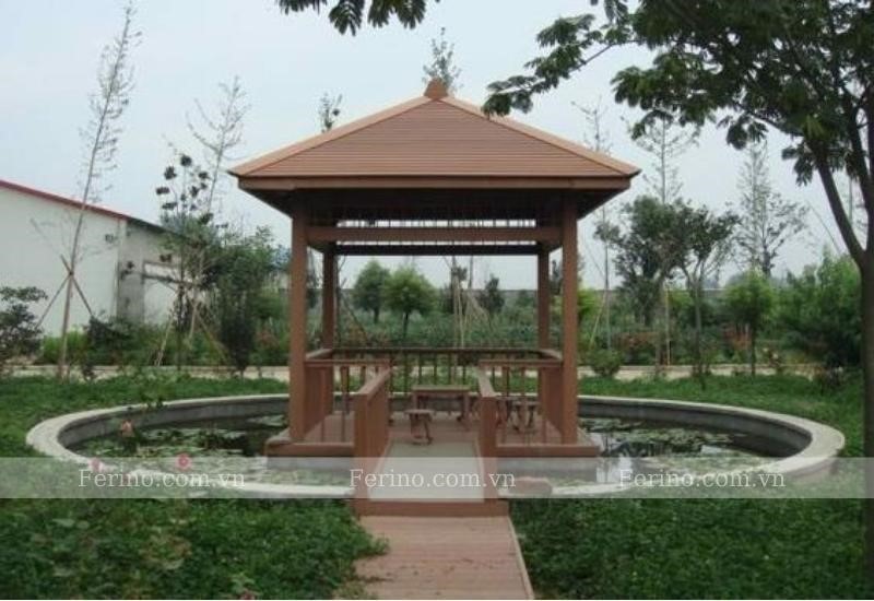 mẫu chòi gỗ nhựa nâu sáng