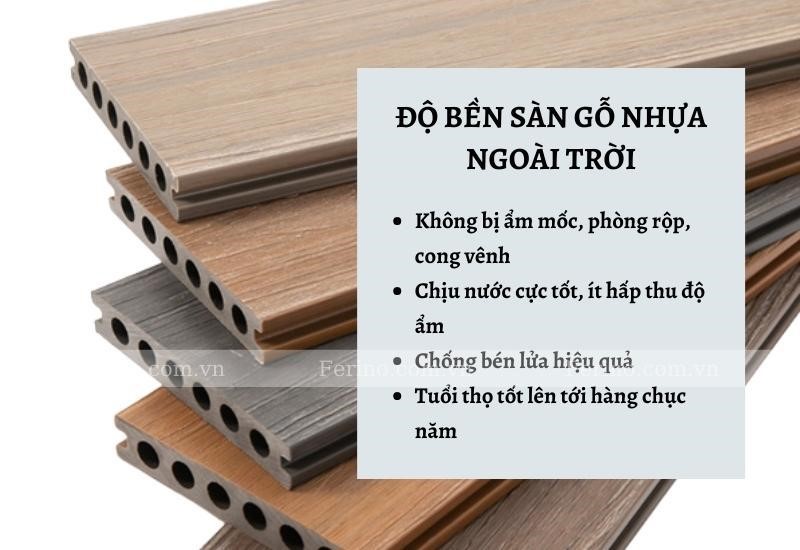 ưu điểm của sàn gỗ nhựa ngoài trời