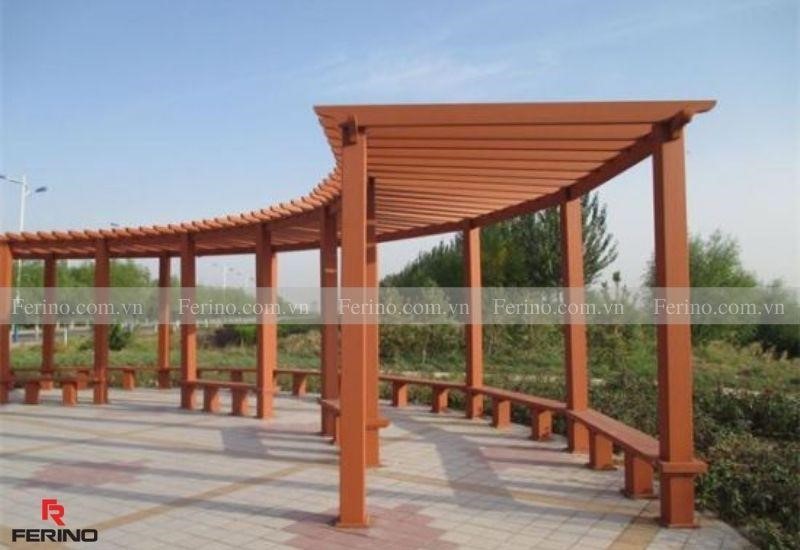 Giàn hoa gỗ nhựa ngoài trời Pergola 3