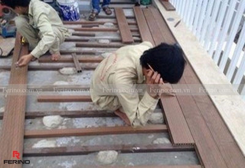 thi công hệ sàn gỗ nhựa