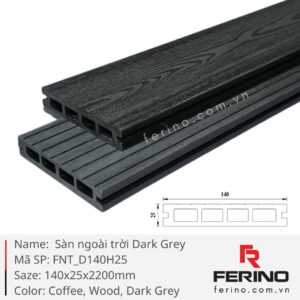 Sàn gỗ nhựa Dark Grey FR140K25A
