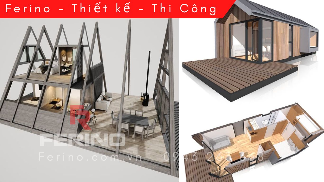 Ferino cung cấp dịch vụ thi công nhà lắp ghép bungalow