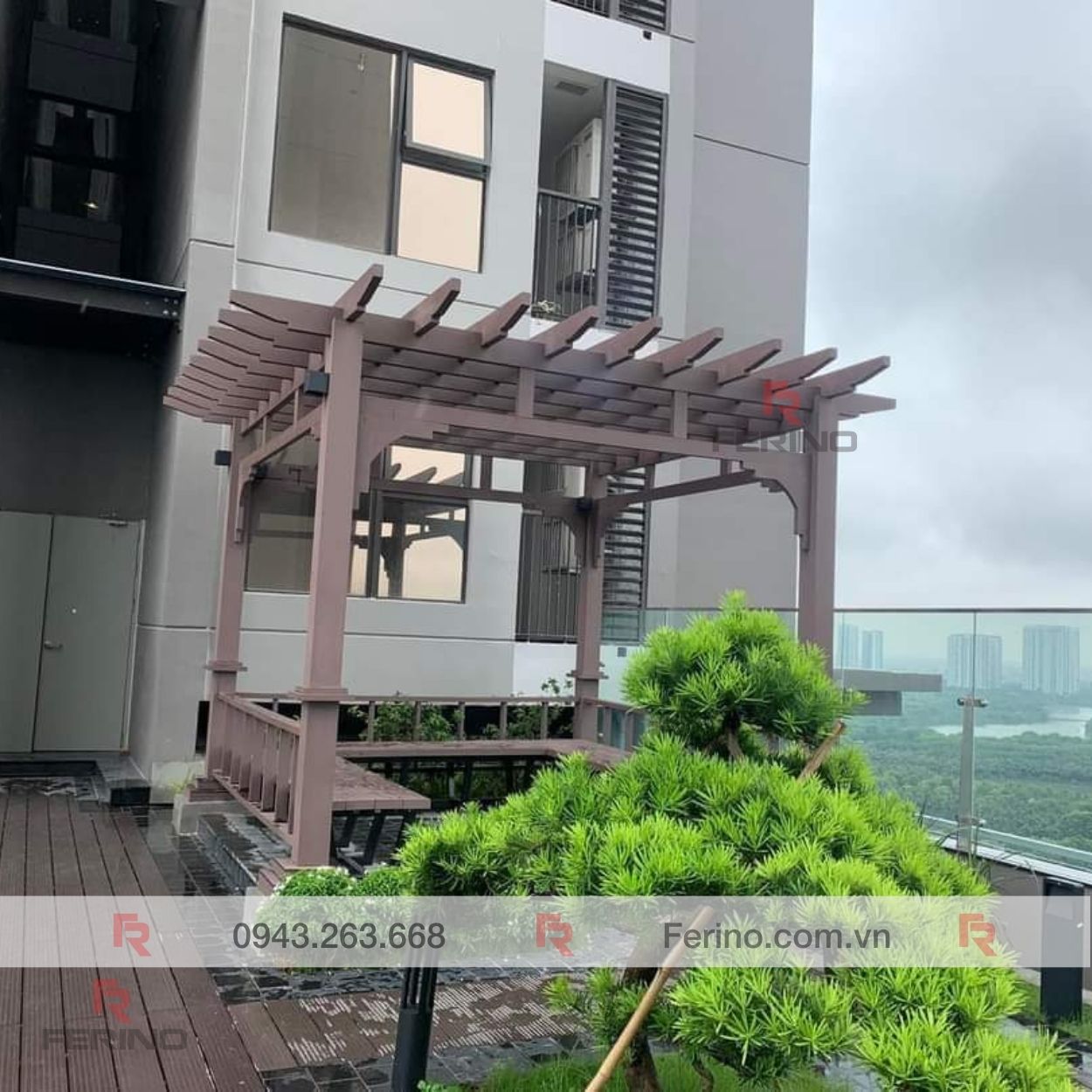 thi công giàn hoa pergola