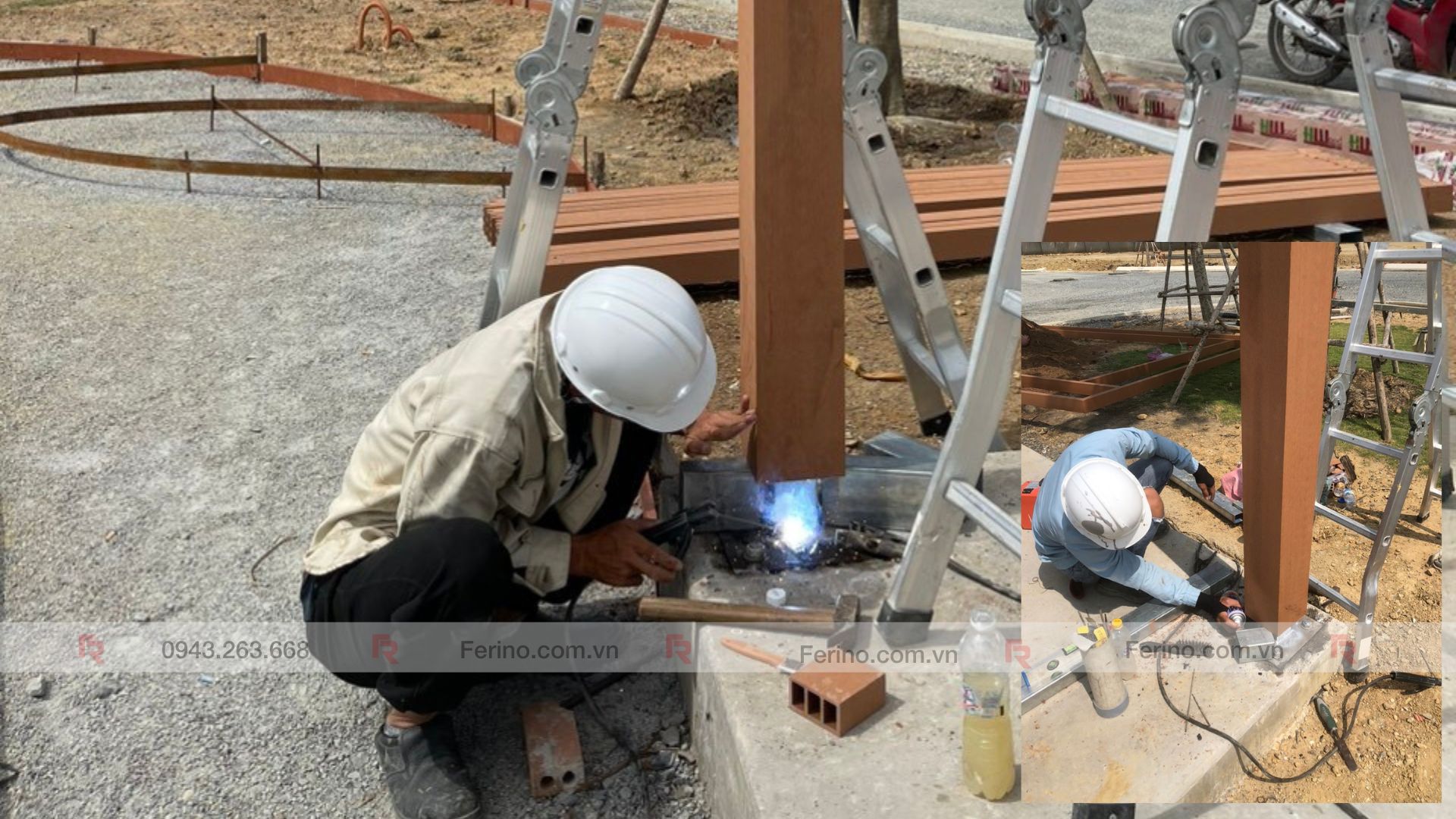 Ferino - Thi công giàn Pegola tại khu Thị xã Phú Mỹ -Vũng Tàu