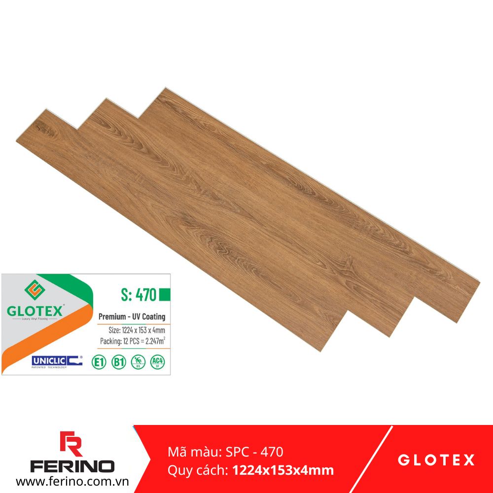Sàn nhựa hèm khóa SPC-4mm S-470