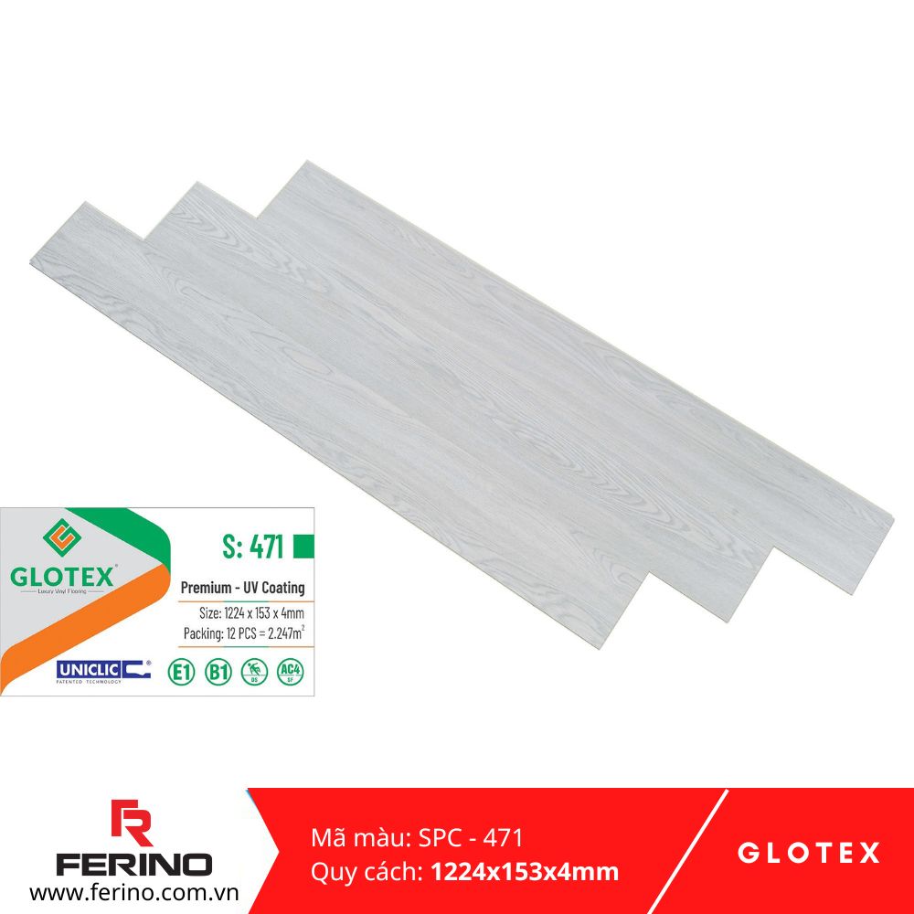 Sàn nhựa hèm khóa SPC-4mm S-471