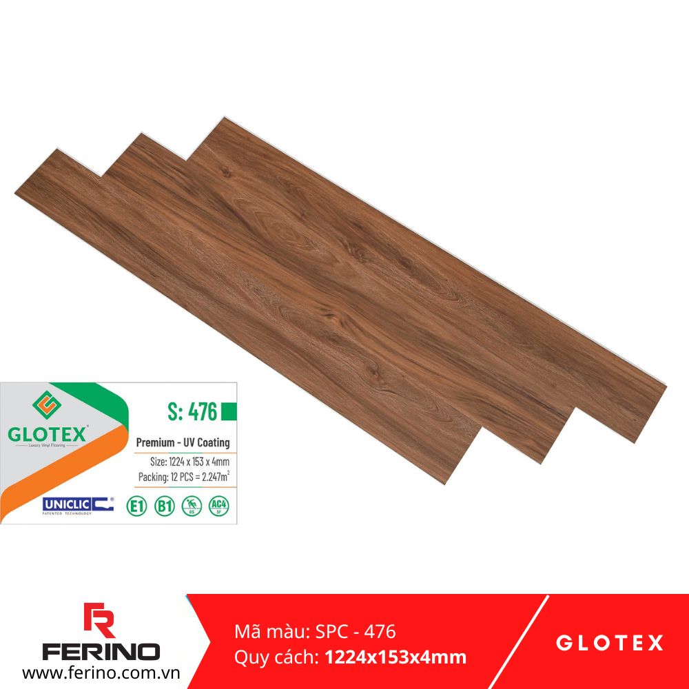 Sàn nhựa hèm khóa SPC-4mm S-476