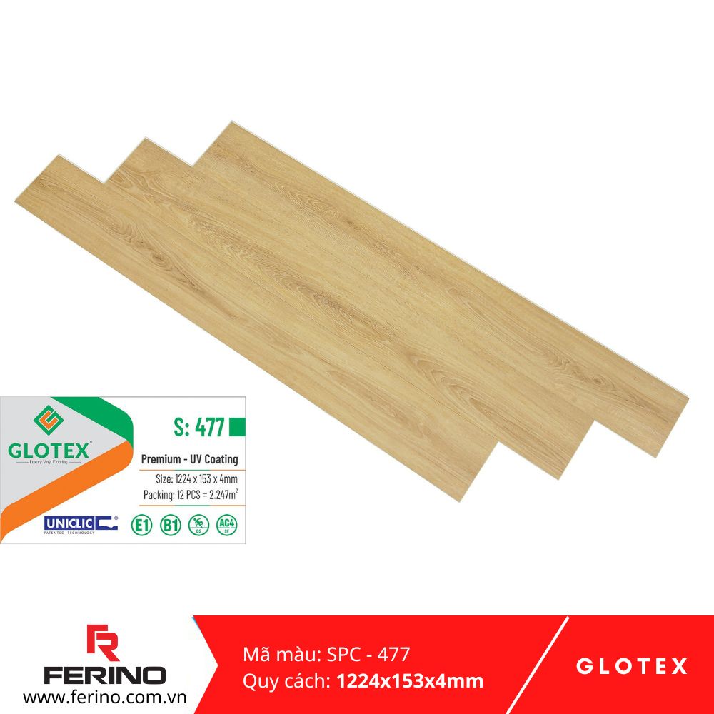 Sàn nhựa hèm khóa SPC-4mm S-477