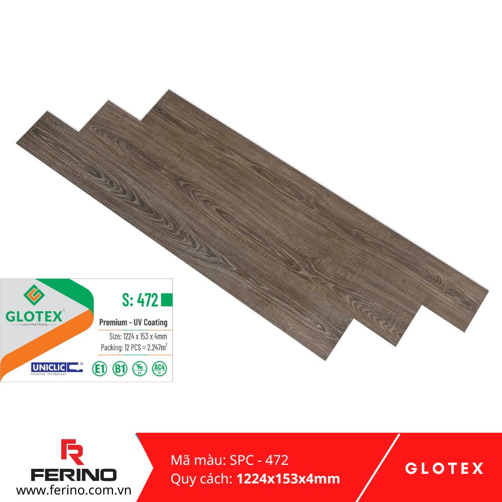 Sàn nhựa hèm khóa SPC-4mm S-482