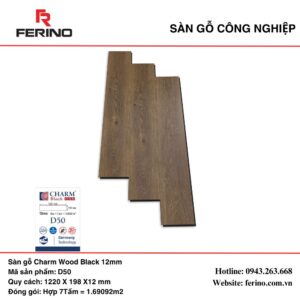 Sàn gỗ Charm Wood Black 12mm