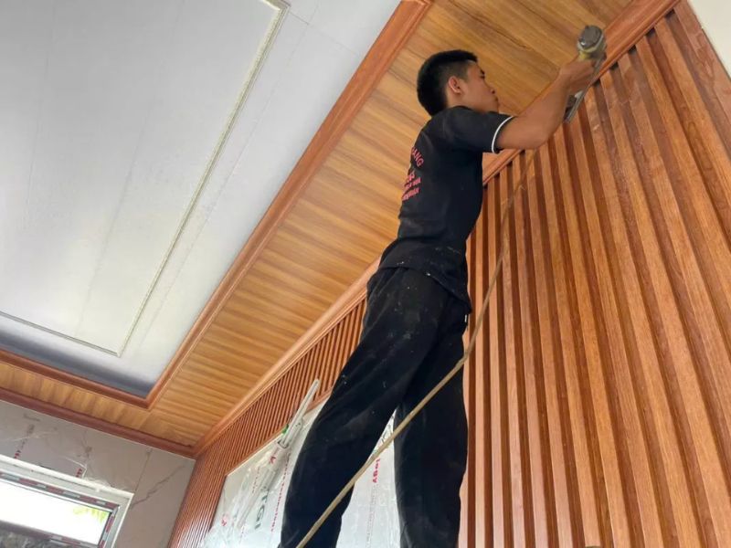 Cách thi công tấm nhựa ốp tường