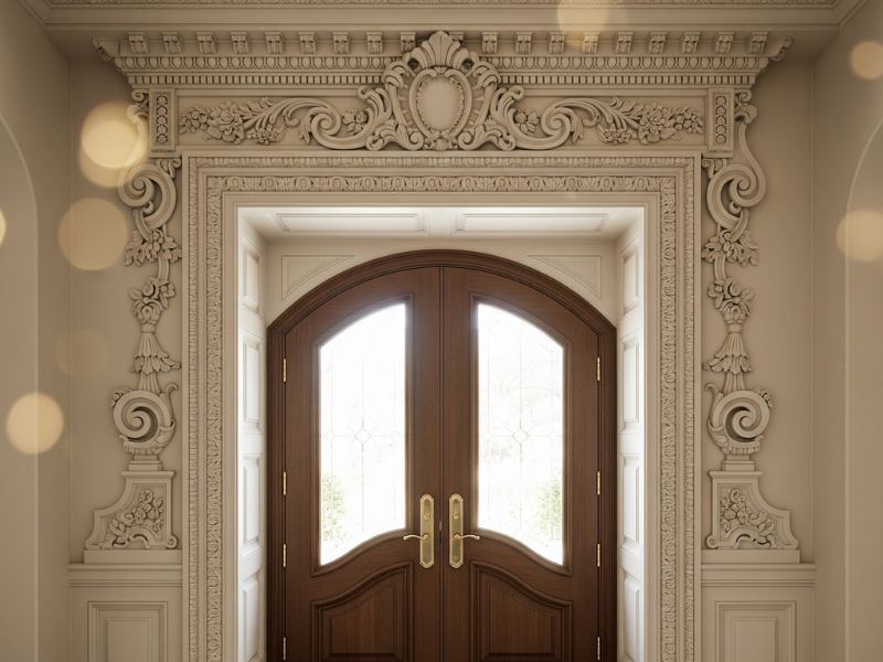 Mẫu phào chỉ cửa chính đẹp