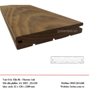 Sàn Gỗ Tần Bì Biến Tính (Thermo Ash) Ngoài Trời