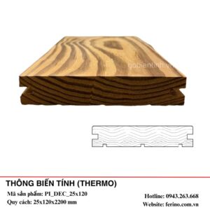 Sàn Gỗ Thermo Pine – Gỗ Thông Mỹ Biến Tính Ngoài Trời