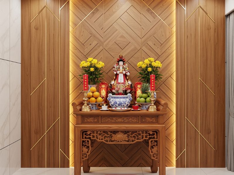 Nhựa ốp tường tấm ốp lưng bàn thờ