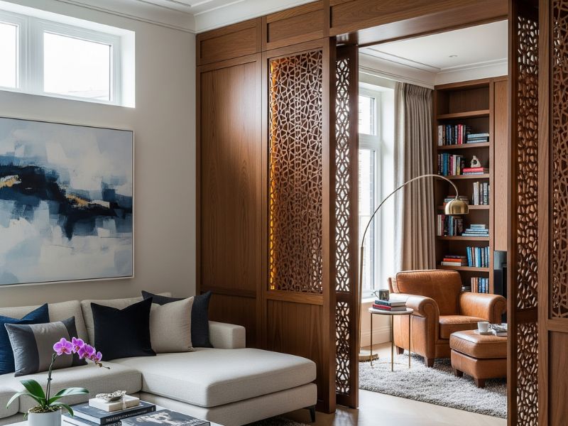 Tự làm vách ngăn phòng khách