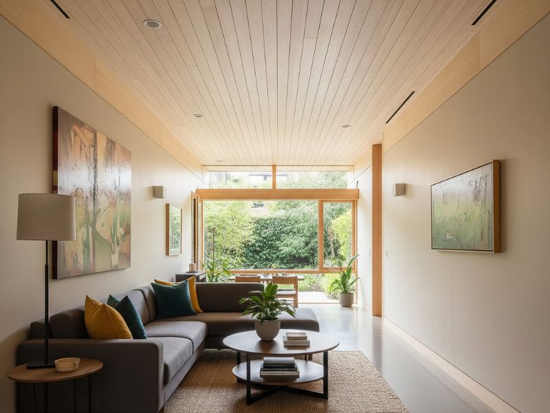 mẫu trần gỗ phẳng đẹp