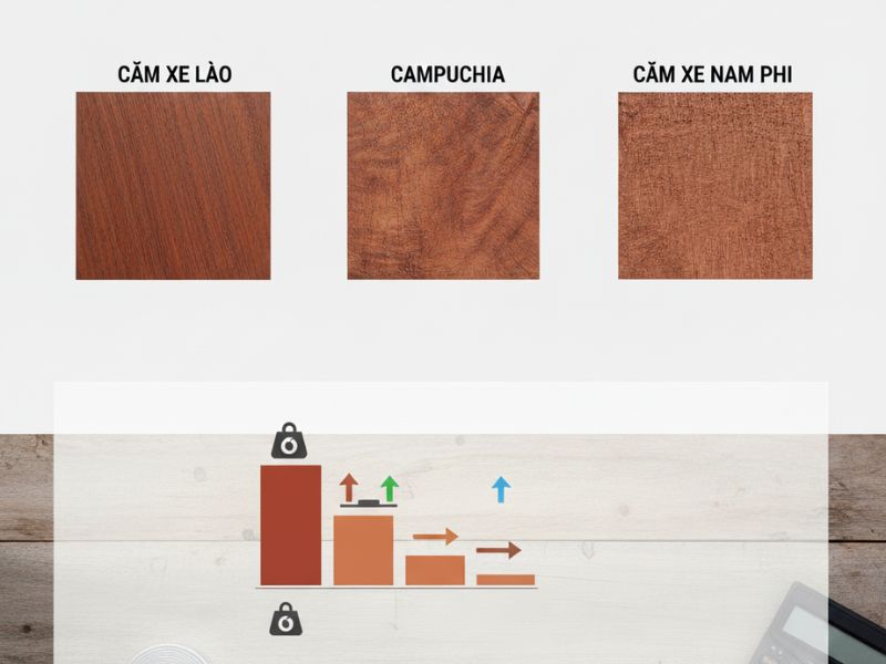 1 khối gỗ căm xe bao nhiêu kg