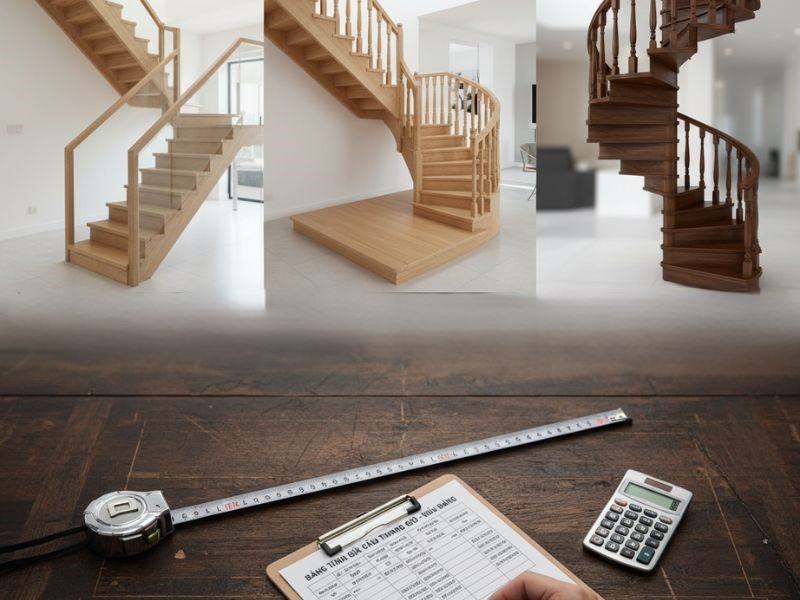 Cách tính giá cầu thang gỗ