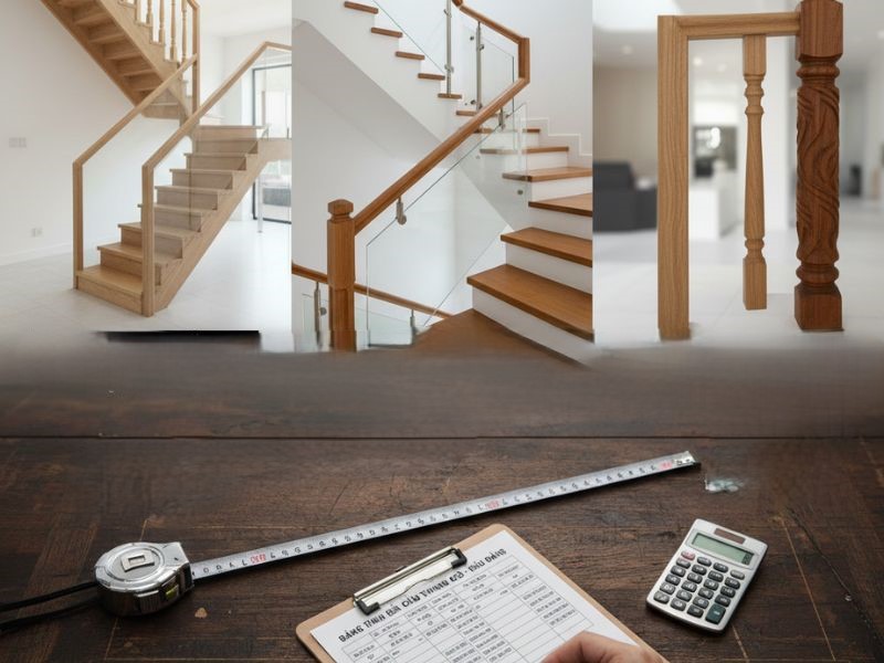 Cách tính giá cầu thang gỗ