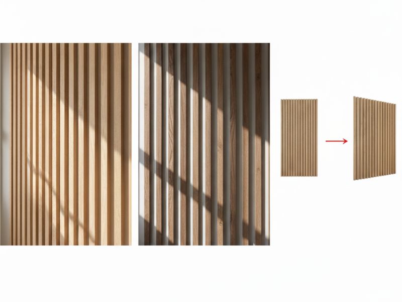 Khoảng cách giữa các lam gỗ