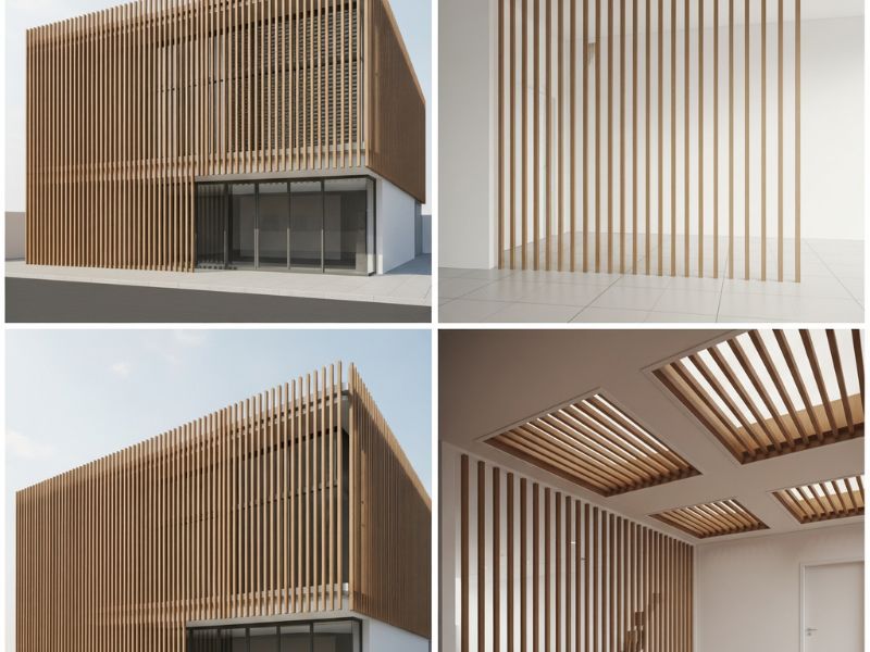 Khoảng cách giữa các lam gỗ