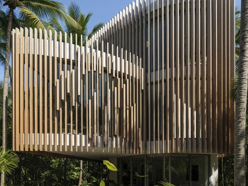 Khoảng cách giữa các lam gỗ