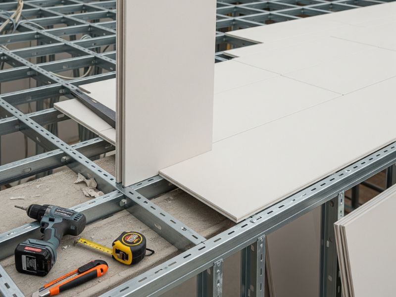 Khoảng cách khung xương trần nhựa nano