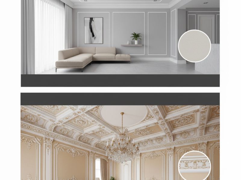 Kích thước phào chỉ tường