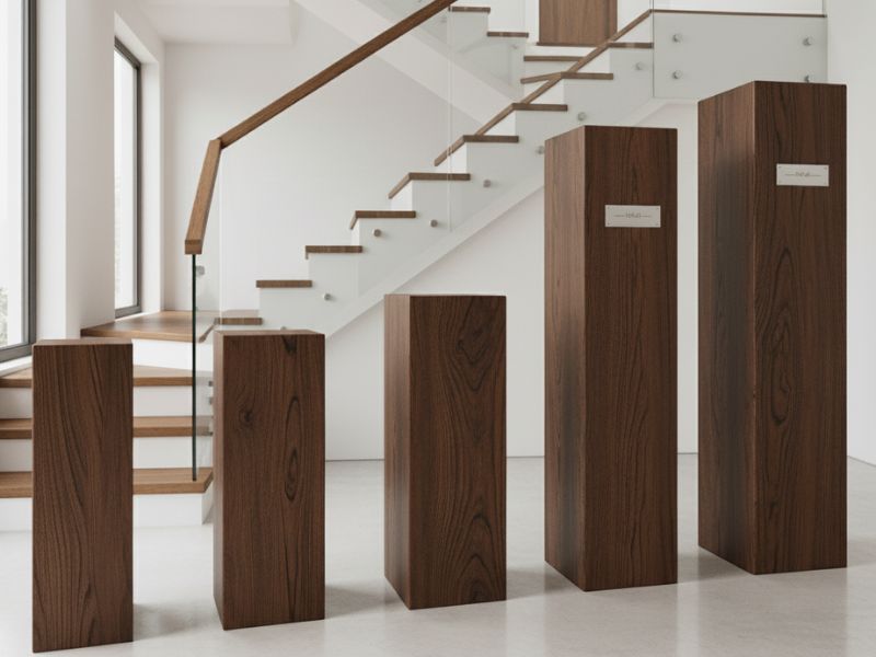 Kích thước trụ cầu thang gỗ vuông