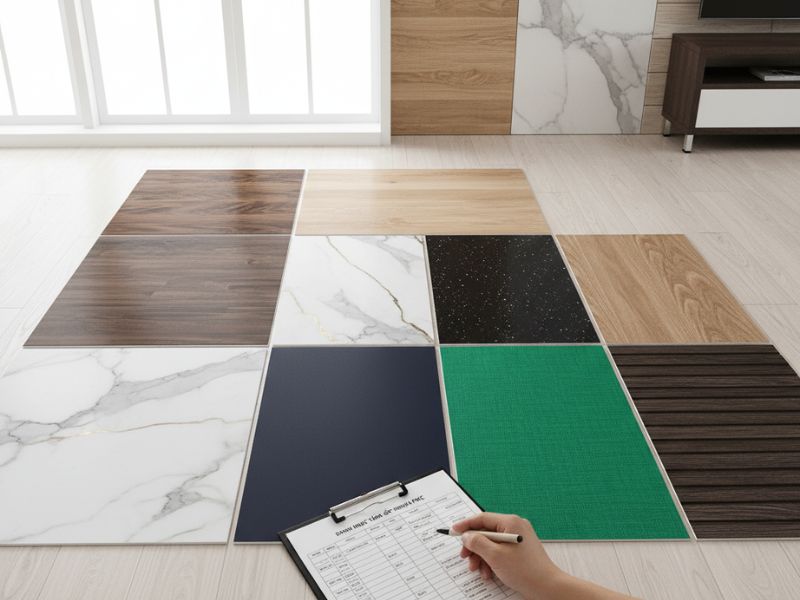 Mẫu phòng khách ốp nhựa PVC